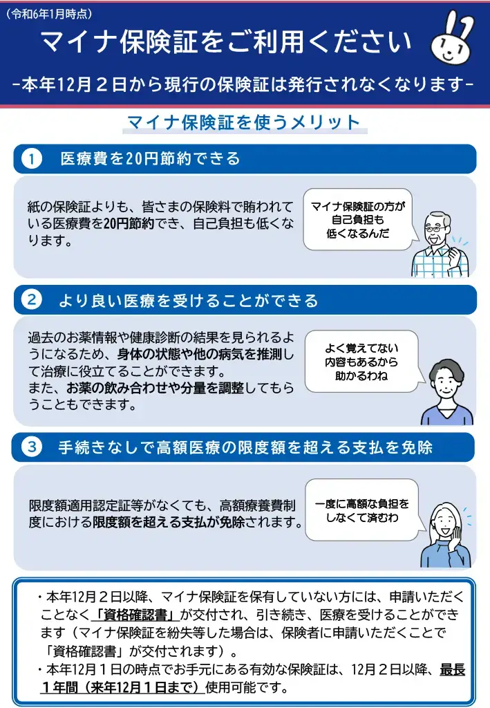 マイナ保険証をご利用下さい