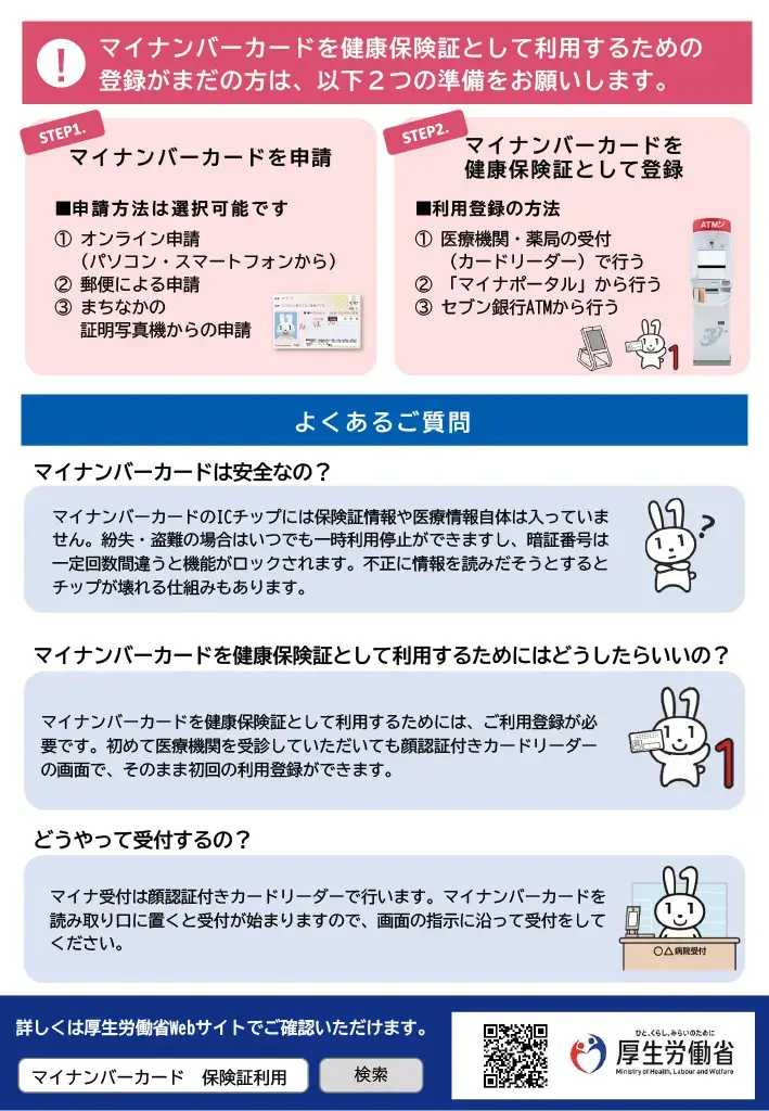 マイナンバーカードを保険証として利用するためのお申込みがまだの方は